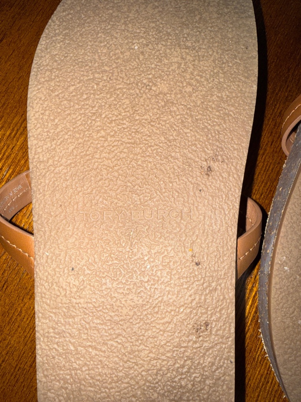 Tory Burch Miller Cloud -  Classic Cuoio-Leather Slide Sandals (box included) - Picture 3 of 5